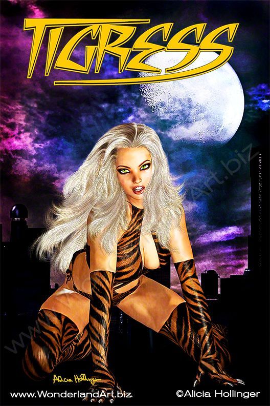Tigress-Comic-Cover-for-Heroic-Publishing-by-Alicia_Hollinger - Sci-fi, Fantasy and Girlicious Pin-Up Art by Alicia Hollinger, http://www.AliciaHollinger.com FB: http://www.facebook.com/AliciaHollingerArt Twitter: @AliciaHollinger