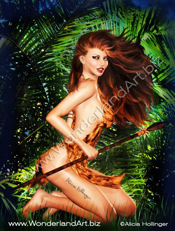 Wild-Thing-by-Alicia-Hollinger - Sci-fi, Fantasy and Girlicious Pin-Up Art by Alicia Hollinger, http://www.AliciaHollinger.com FB: http://www.facebook.com/AliciaHollingerArt Twitter: @AliciaHollinger